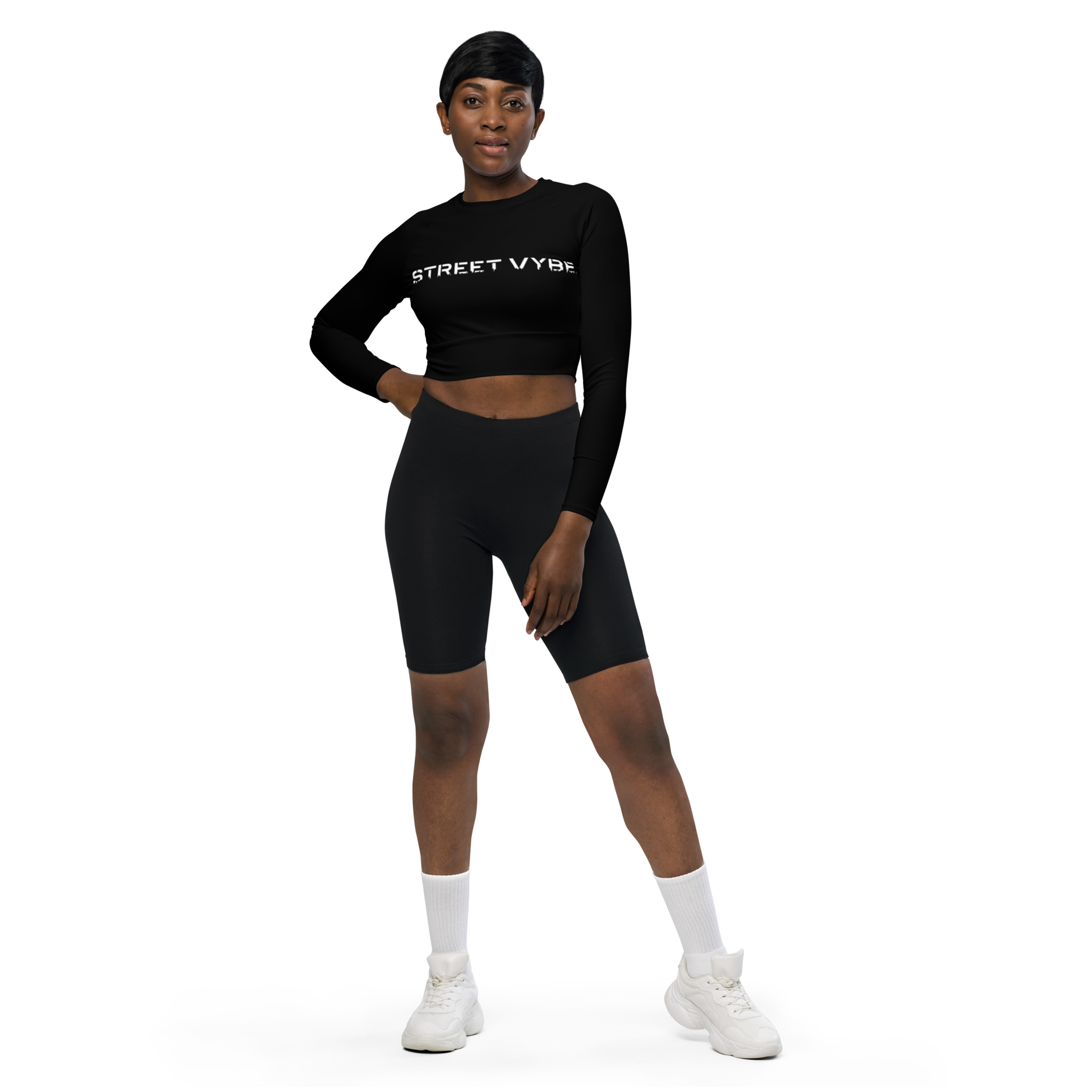 StreetVybe Long-sleeve Crop Top
