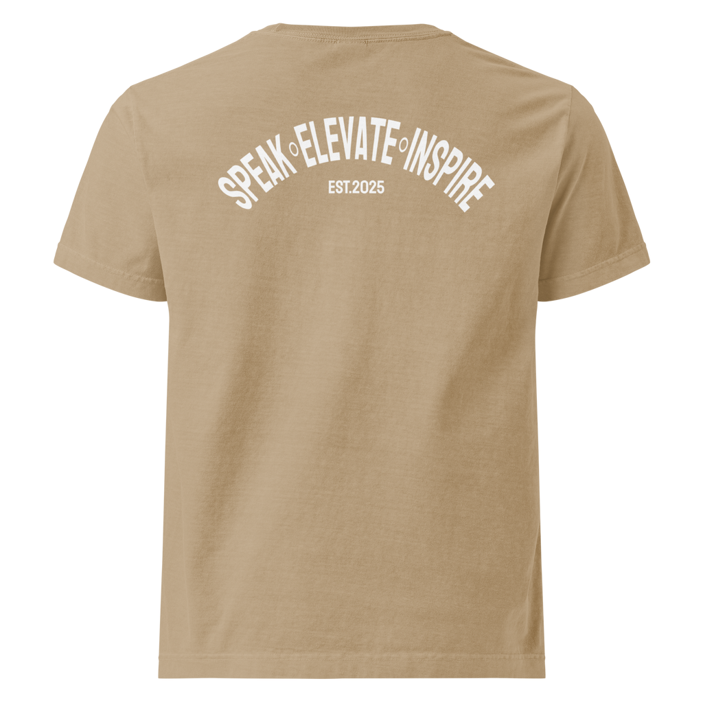Speak Elevate Inspire Tee (white logo)