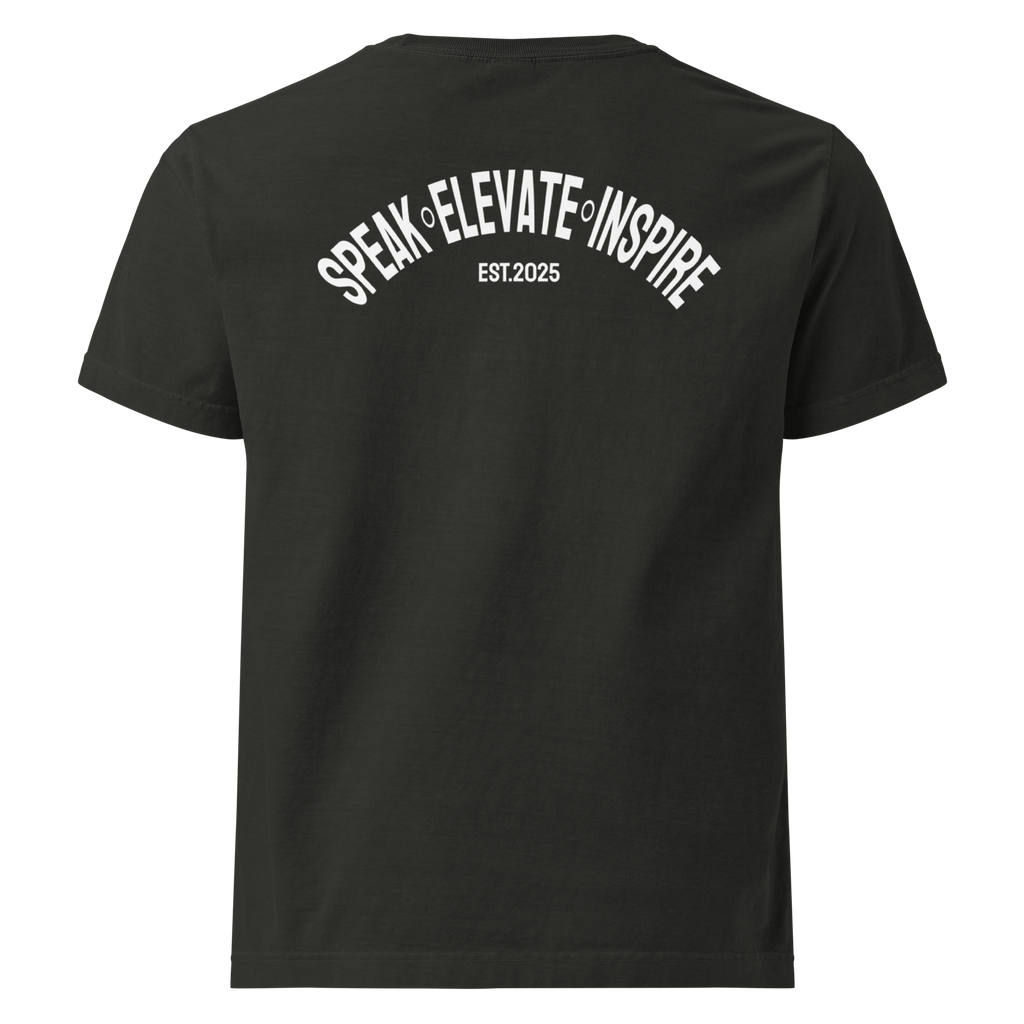 Speak Elevate Inspire Tee (white logo)