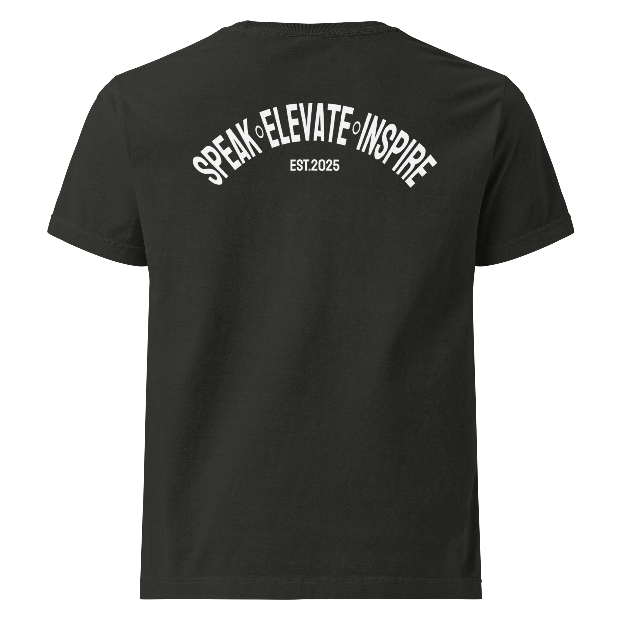 Speak Elevate Inspire Tee (white logo)