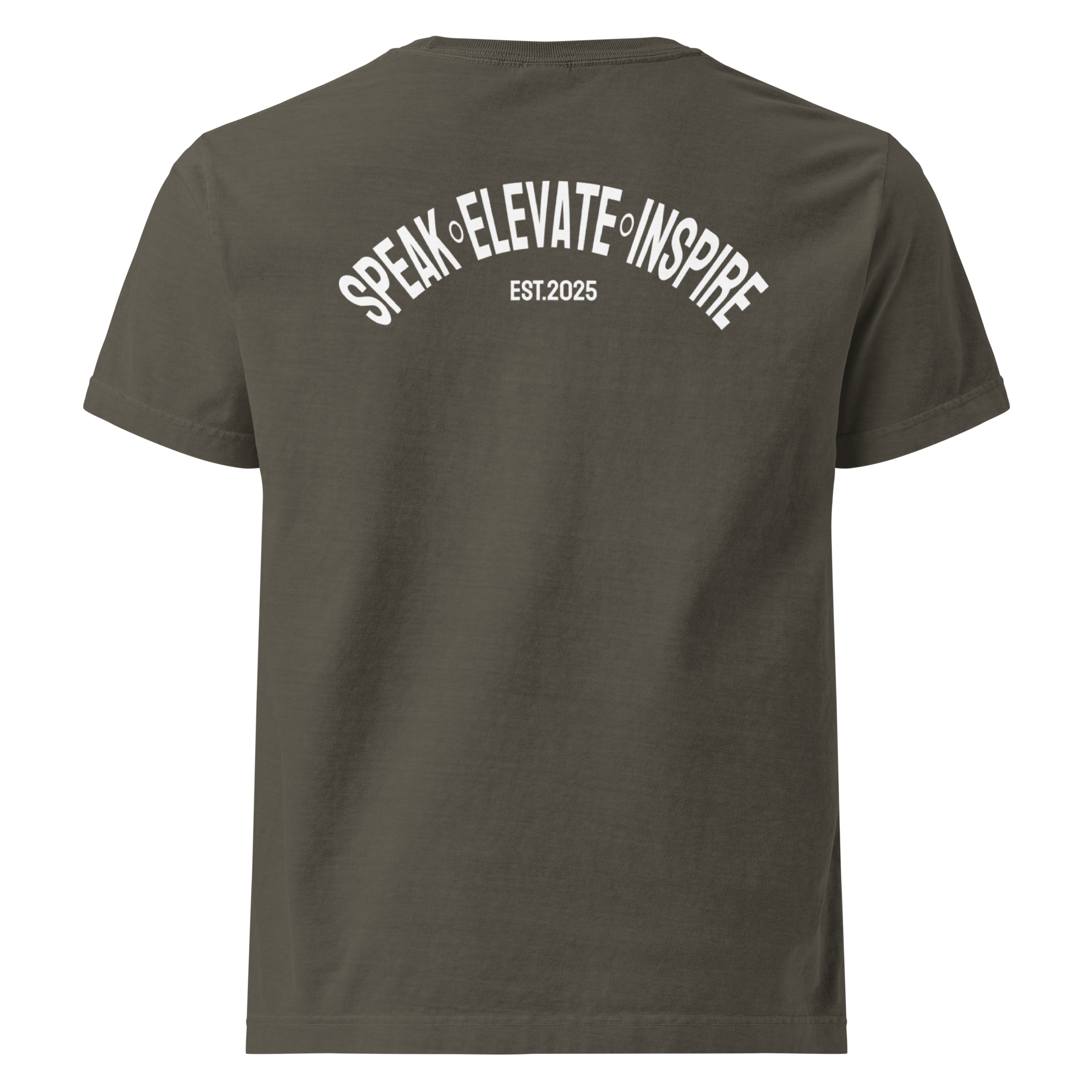 Speak Elevate Inspire Tee (white logo)