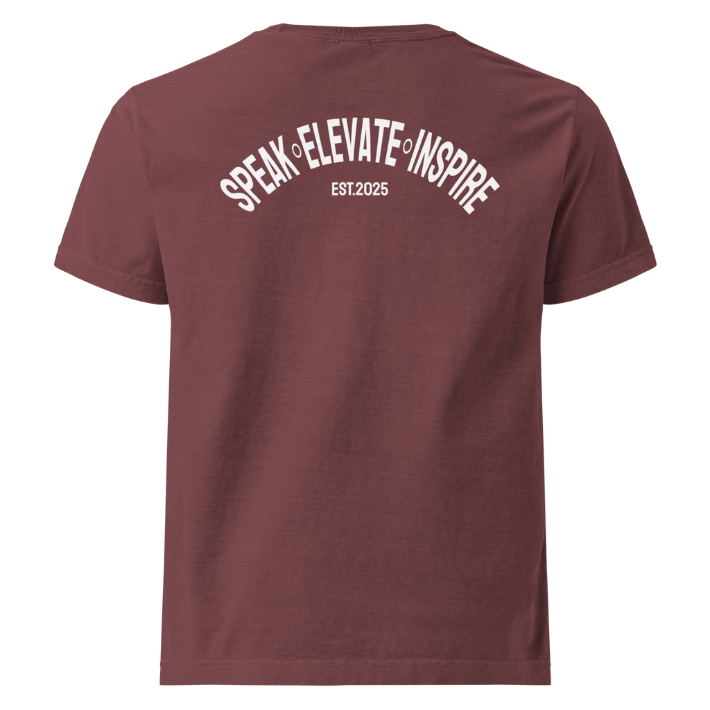Speak Elevate Inspire Tee (white logo)