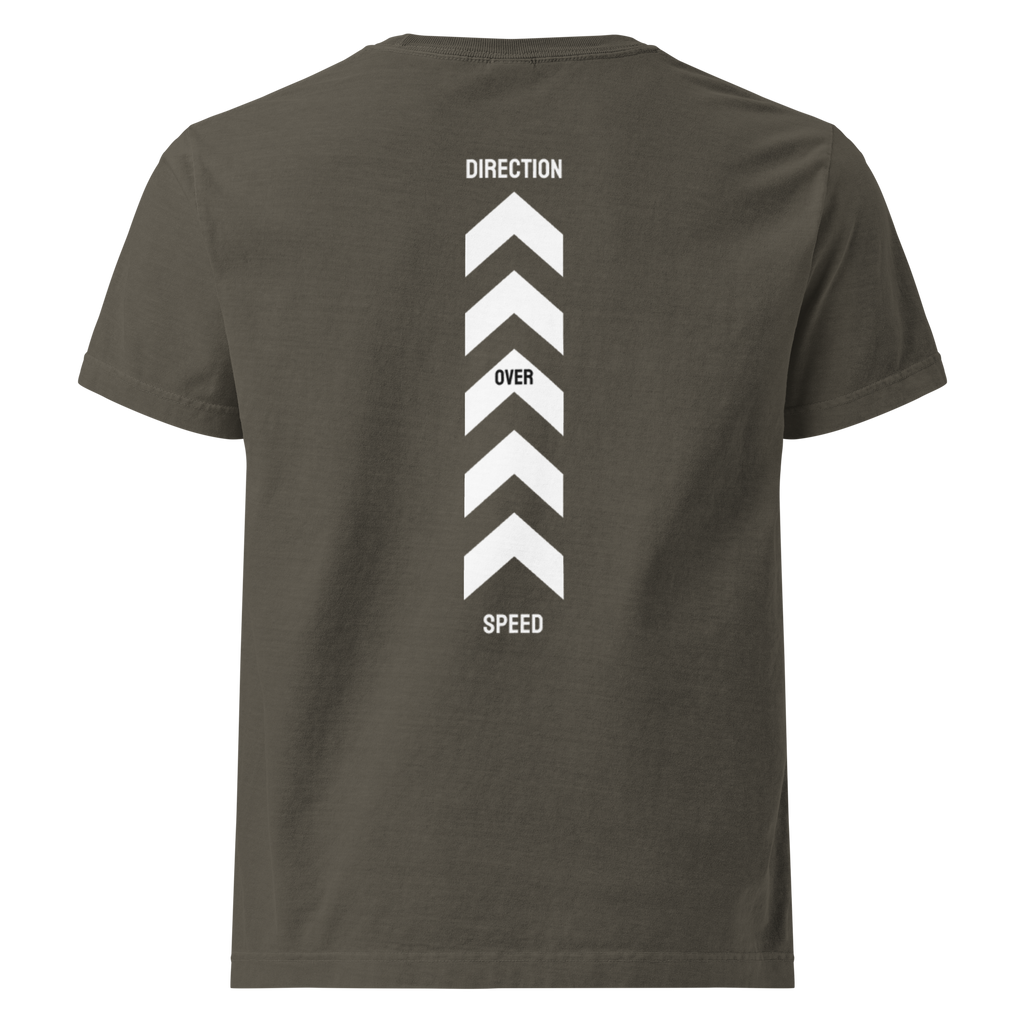 Direction Over Speed Tee (white logo)