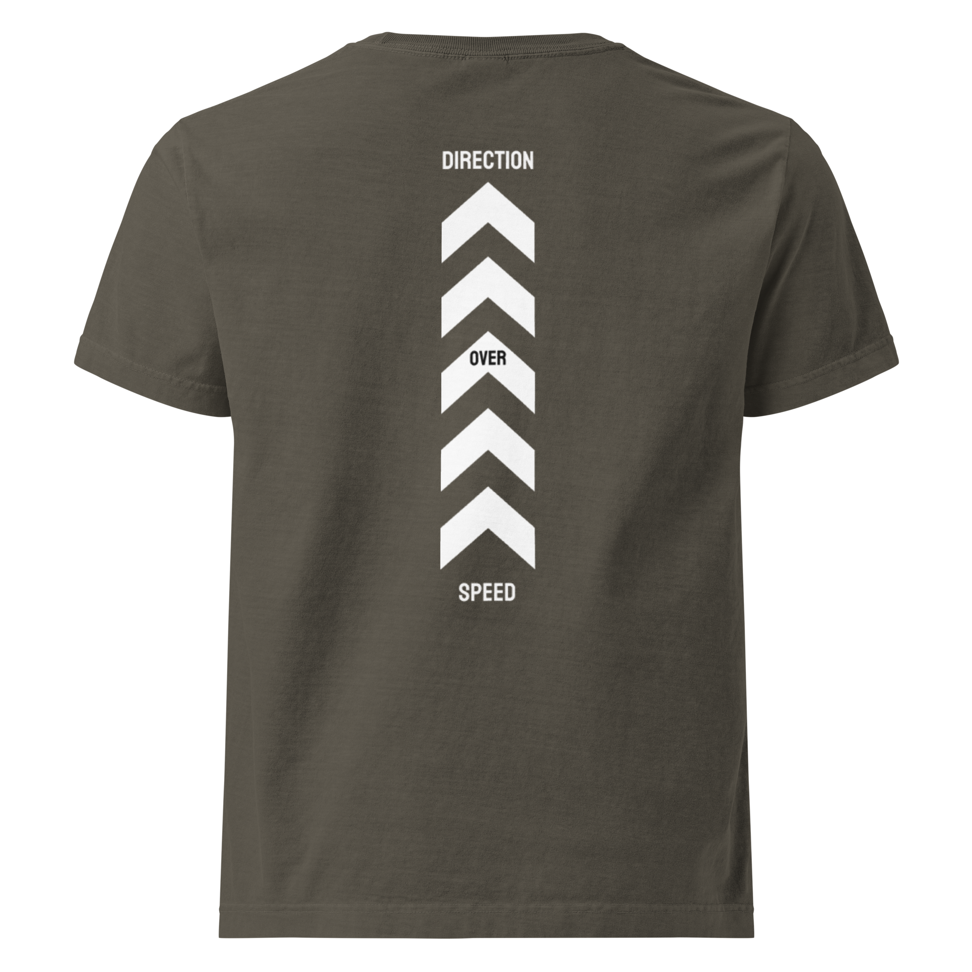 Direction Over Speed Tee (white logo)